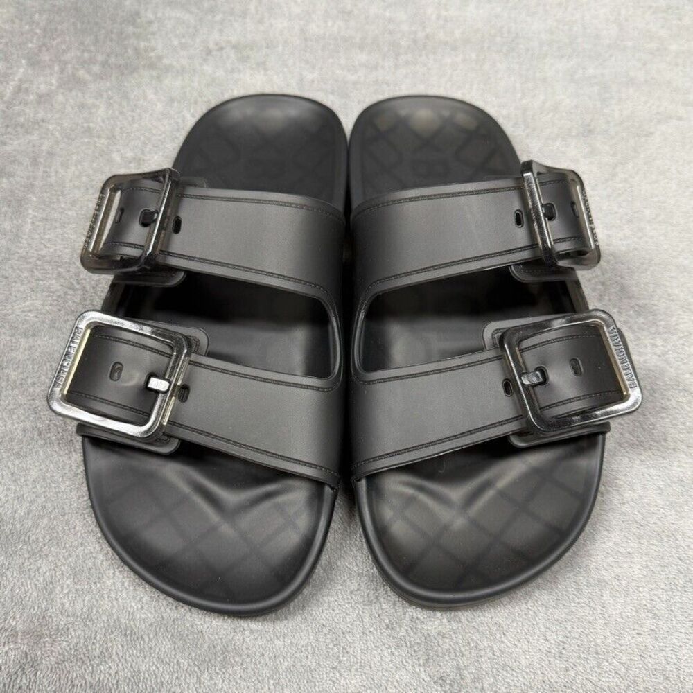 Balenciaga Double Buckle Black Sandals